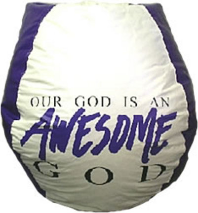 Our God Is Awesome Vinyl Bean Bag Chair