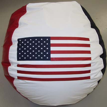 USA Flag Vinyl Bean Bag Chair