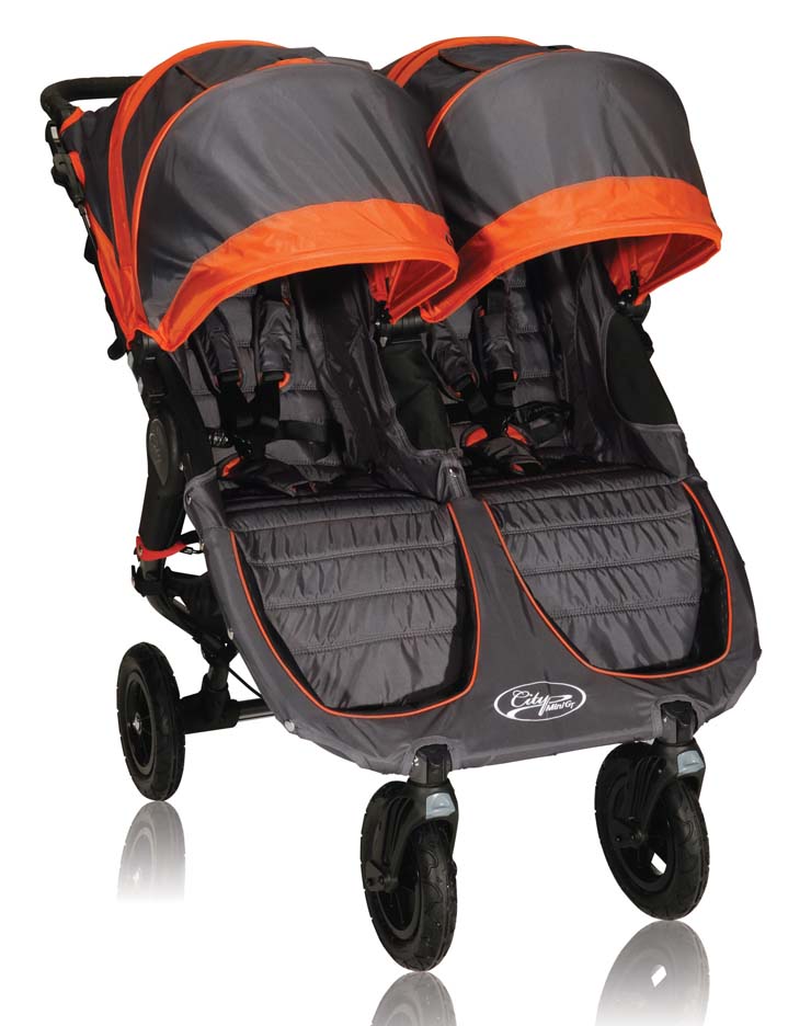 Baby Jogger City Mini GT Double Stroller - Shadow/Orange