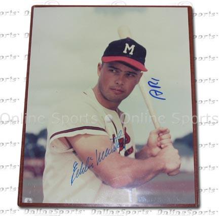 Eddie Mathews Autographed Atlanta Braves 8" x 10" Photograph With PSA (Professional Sports Authentication) Cer