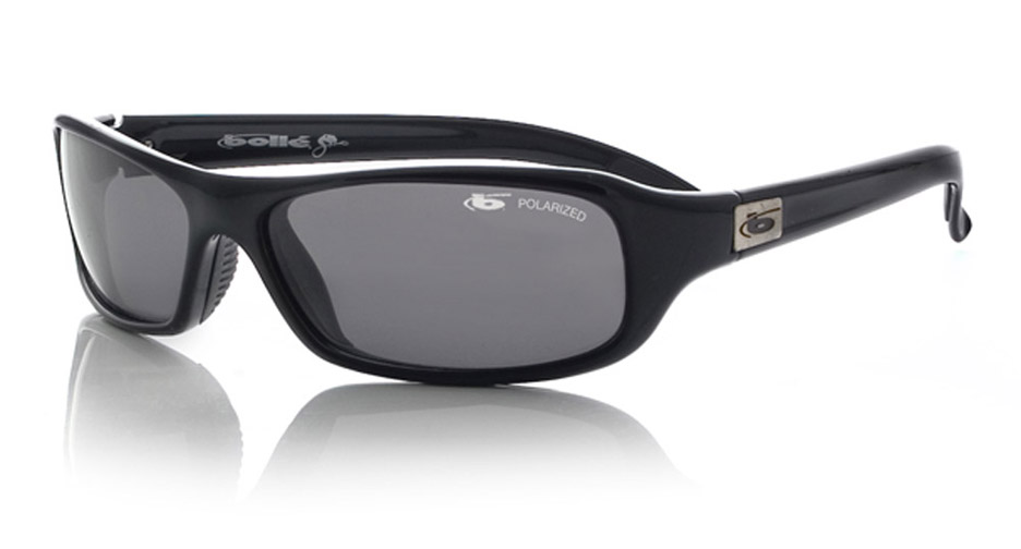 Fang Snakes Sport Sunglasses with Shiny Black Frame and Polarized TNS Oleo AF Lenses from Bolle