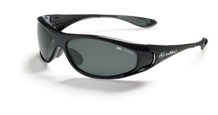 Spiral Sport Sunglasses with Shiny Black Frame and Polarized TNS Oleo AF Lenses from Bolle