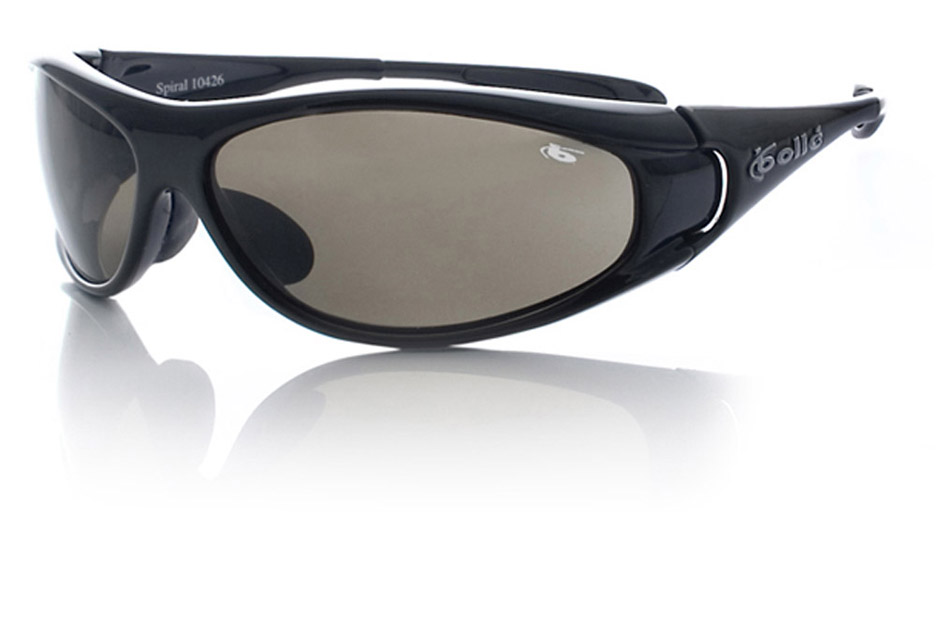 Spiral Sport Sunglasses with Shiny Black Frame and TNS Lenses from Bolle