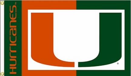 Miami Hurricanes Premium 3' x 5' Flag