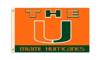 Miami Hurricanes "The U" Premium 3' x 5' Flag