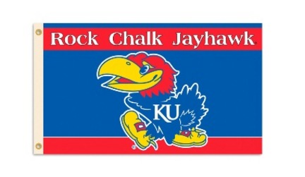 Kansas Jayhawks "Rock Chalk Jayhawk" Premium 3' x 5' Flag