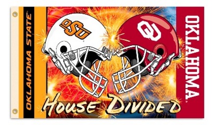 Oklahoma Sooners and Oklahoma State Cowboys House Divided Premium 3' x 5' Flag