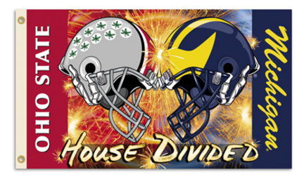 Michigan Wolverines and Ohio State Buckeyes House Divided Premium 3' x 5' Flag