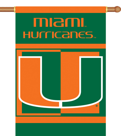 Miami Hurricanes Premium 28" x 40" Two-Sided Banner