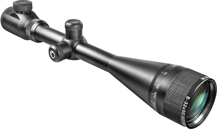 Excavator 8-32x50 Adjustable Objective Riflescope with Illuminated Reticle Rangefinding Graph