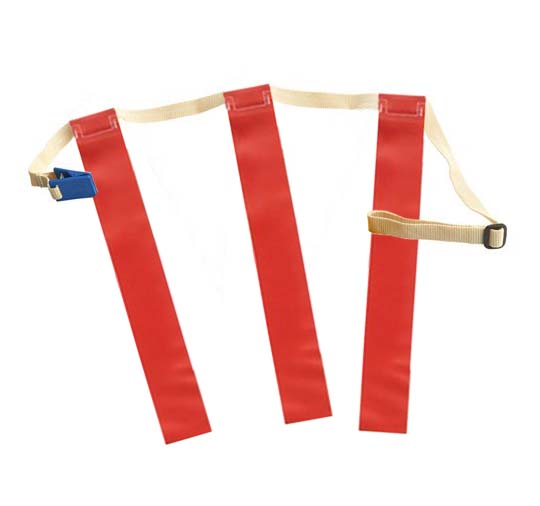 Triple Threat Flag Football Belts with Flags - Red (1 Dozen)