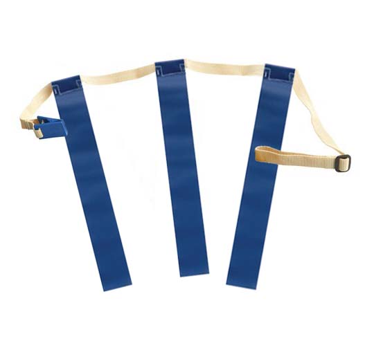 Triple Threat Flag Football Belts with Flags - Blue (1 Dozen)