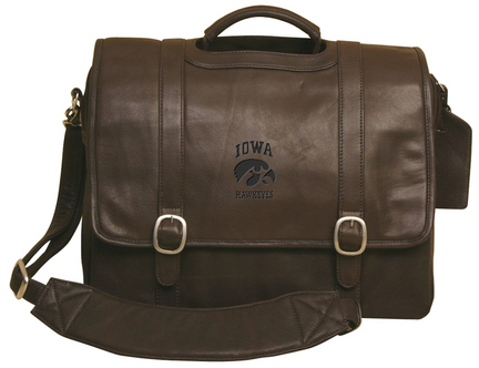 NCAA Iowa Hawkeyes Willow Rock Leather Computer Briefcase