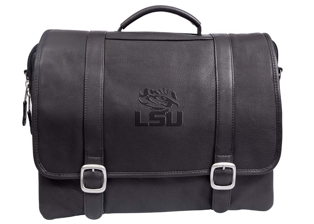 NCAA LSU Tigers Willow Rock Leather Computer Briefcase