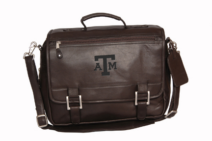 NCAA Texas A & M Aggies Copper Canyon Expandable Leather Briefcase