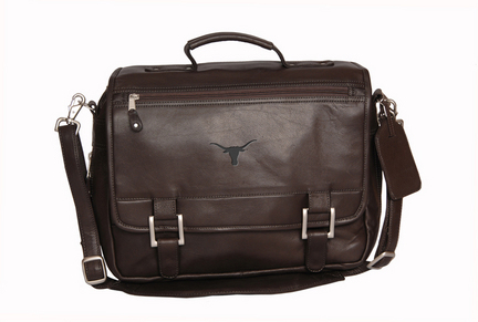 NCAA Texas Longhorns Copper Canyon Expandable Leather Briefcase