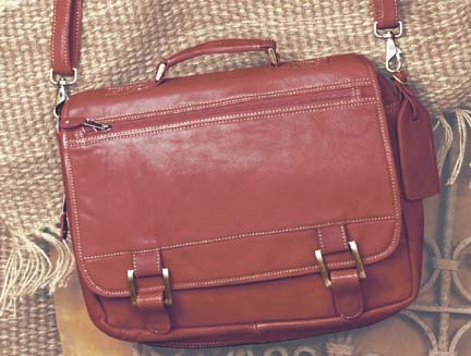 Copper Canyon Expandable Leather Briefcase