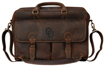 NCAA Oklahoma Sooners Sedona Canyon Leather Computer Briefcase