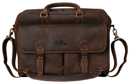 NCAA Mississippi (Ole Miss) Rebels Sedona Canyon Leather Computer Briefcase