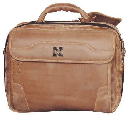 NCAA Nebraska Cornhuskers Dakota Pines Leather Computer Briefcase