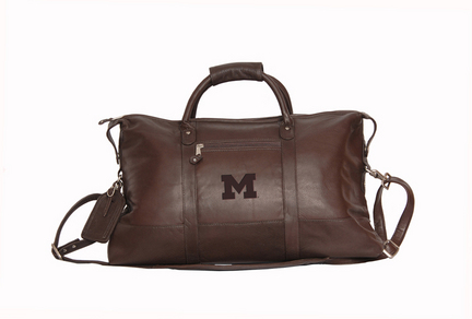 NCAA Michigan Wolverines Falls Canyon Cabin Leather Duffel / Bag