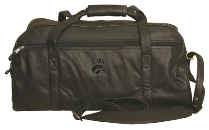 NCAA Iowa Hawkeyes Marble Canyon Leather Sport Duffel / Bag