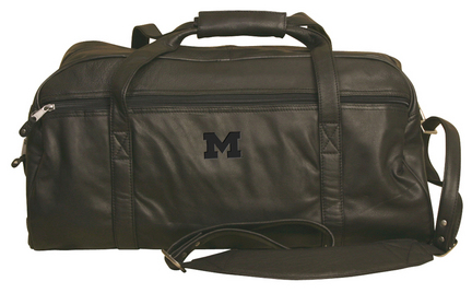NCAA Michigan Wolverines Marble Canyon Leather Sport Duffel / Bag