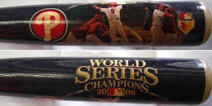 Philadelphia Phillies 2008 World Series Image Baseball Bat