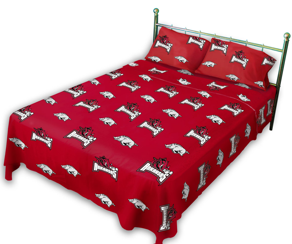 Arkansas Razorbacks Printed Sheet Set (King)