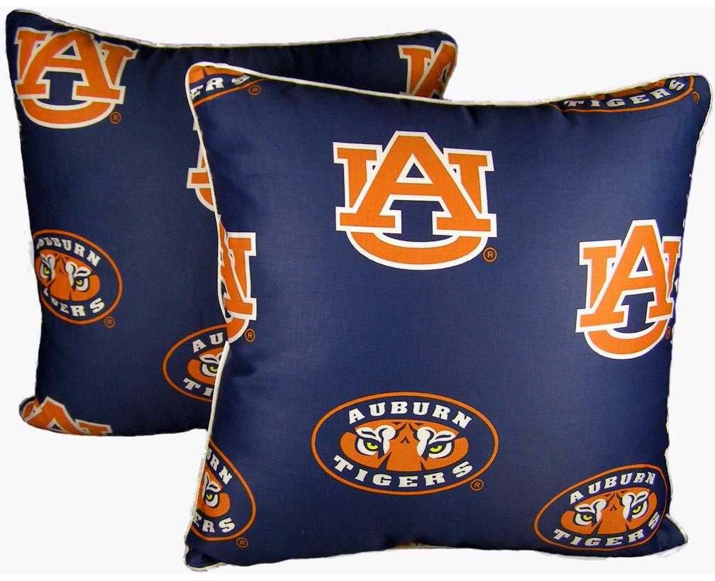 Auburn Tigers 16" x 16" Decorative Toss Pillow (Set of 2)