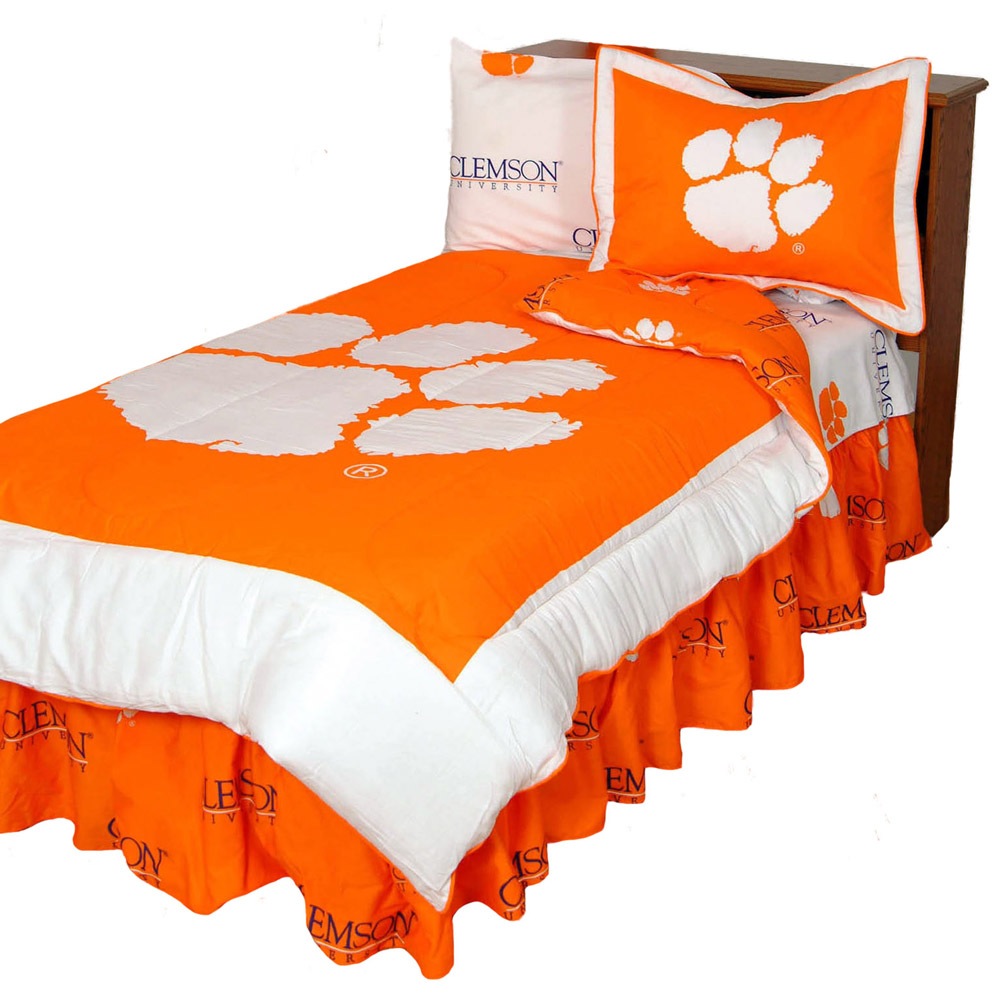 Clemson Tigers Reversible Comforter Set (Queen)