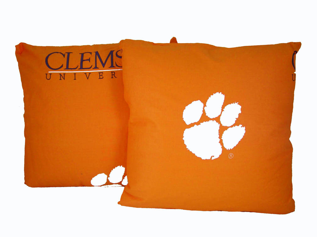 Clemson Tigers 16" x 16" Decorative Toss Pillow (Set of 2)