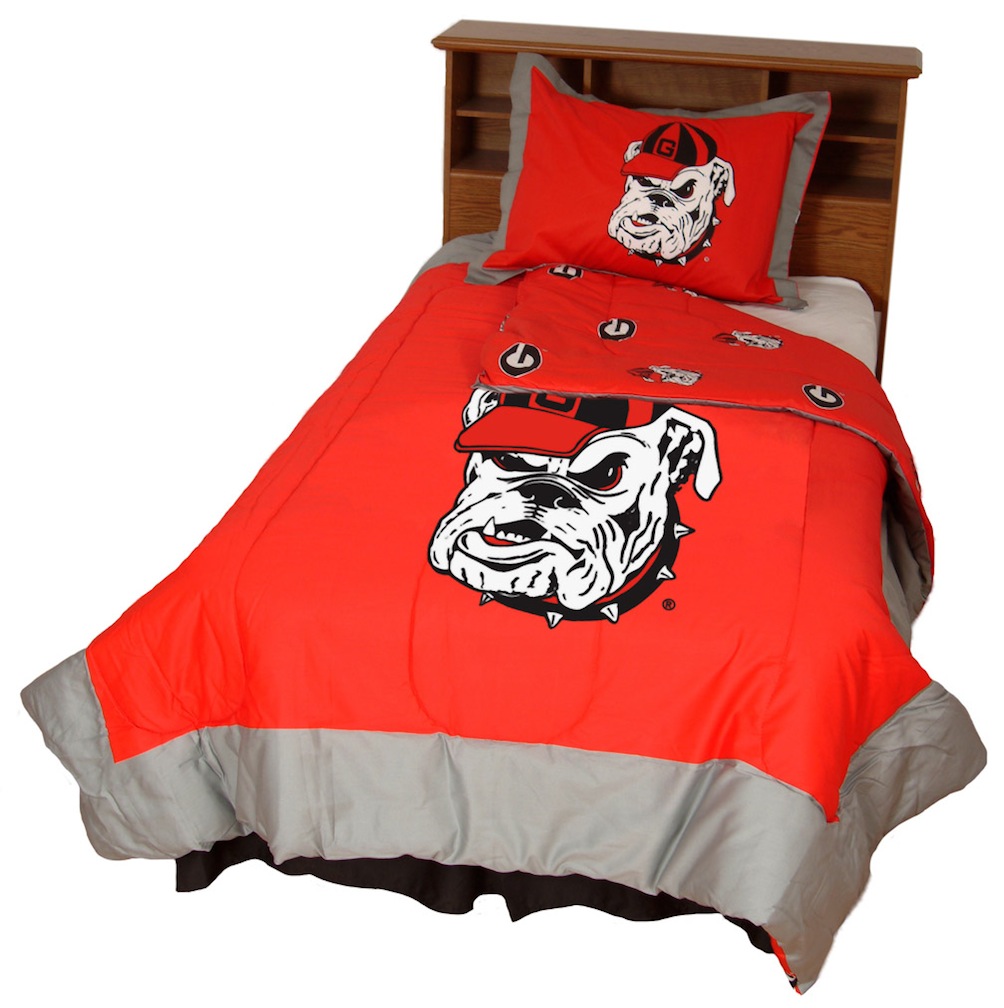 Georgia Bulldogs Reversible Comforter Set (Full)