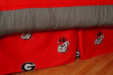 Georgia Bulldogs Printed Dust Ruffle (Queen)