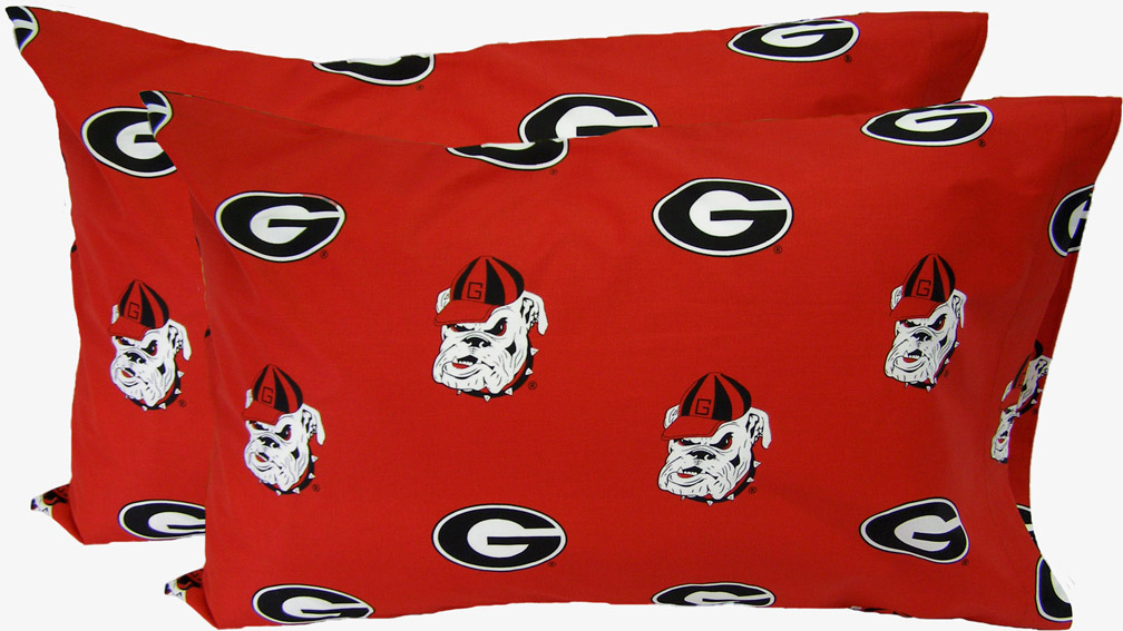 Georgia Bulldogs King Size Printed Pillow Case (Set of 2)