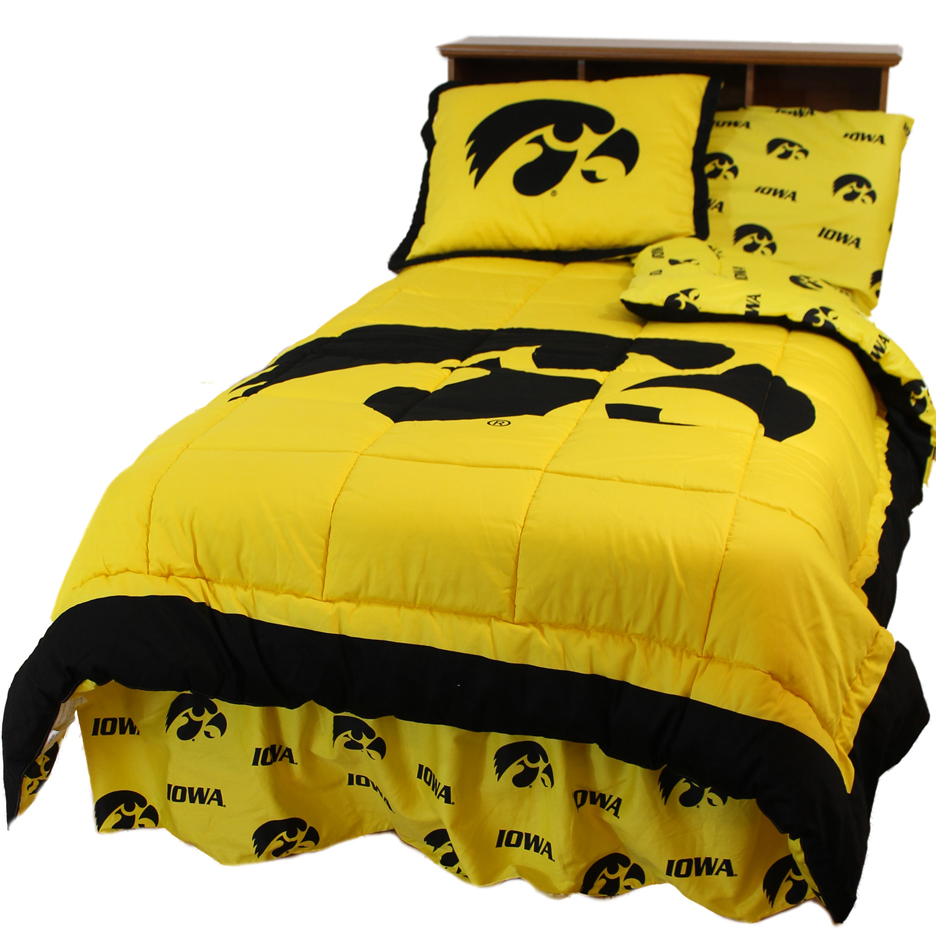 Iowa Hawkeyes Reversible Comforter Set (Queen)