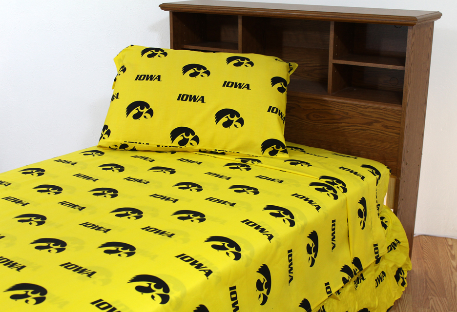 Iowa Hawkeyes Twin Size Printed Sheet Set