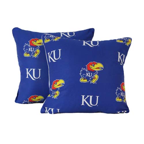 Kansas Jayhawks 16" x 16" Decorative Toss Pillow (Set of 2)