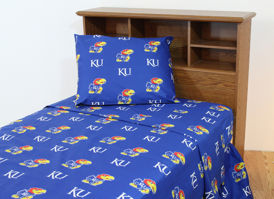 Kansas Jayhawks Printed Sheet Set (King)