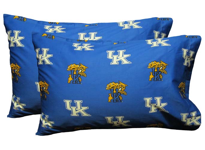 Kentucky Wildcats Standard Size Printed Logo Pillow Case (Set of 2)