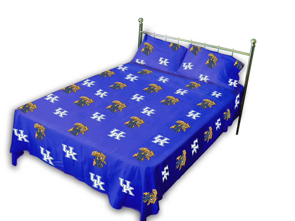 Kentucky Wildcats Queen Size Printed Sheet Set
