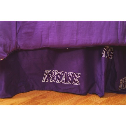 Kansas State Wildcats Printed Dust Ruffle (Queen)