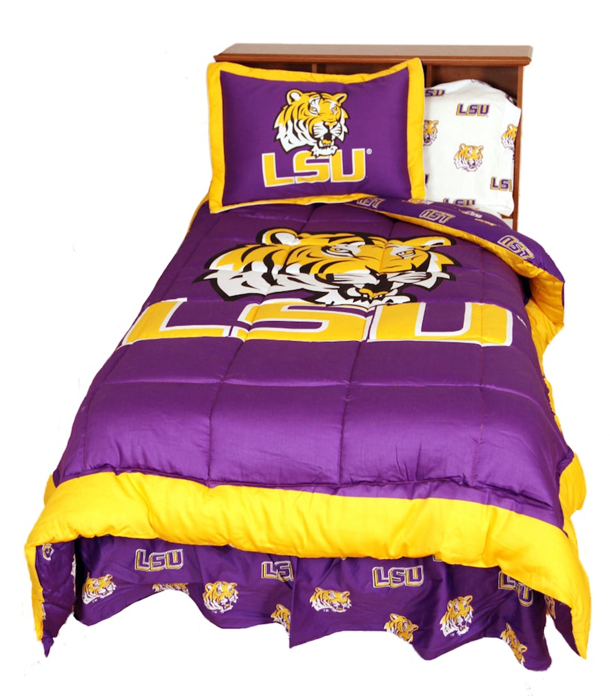 Louisiana State (LSU) Tigers Reversible Comforter Set (Twin)