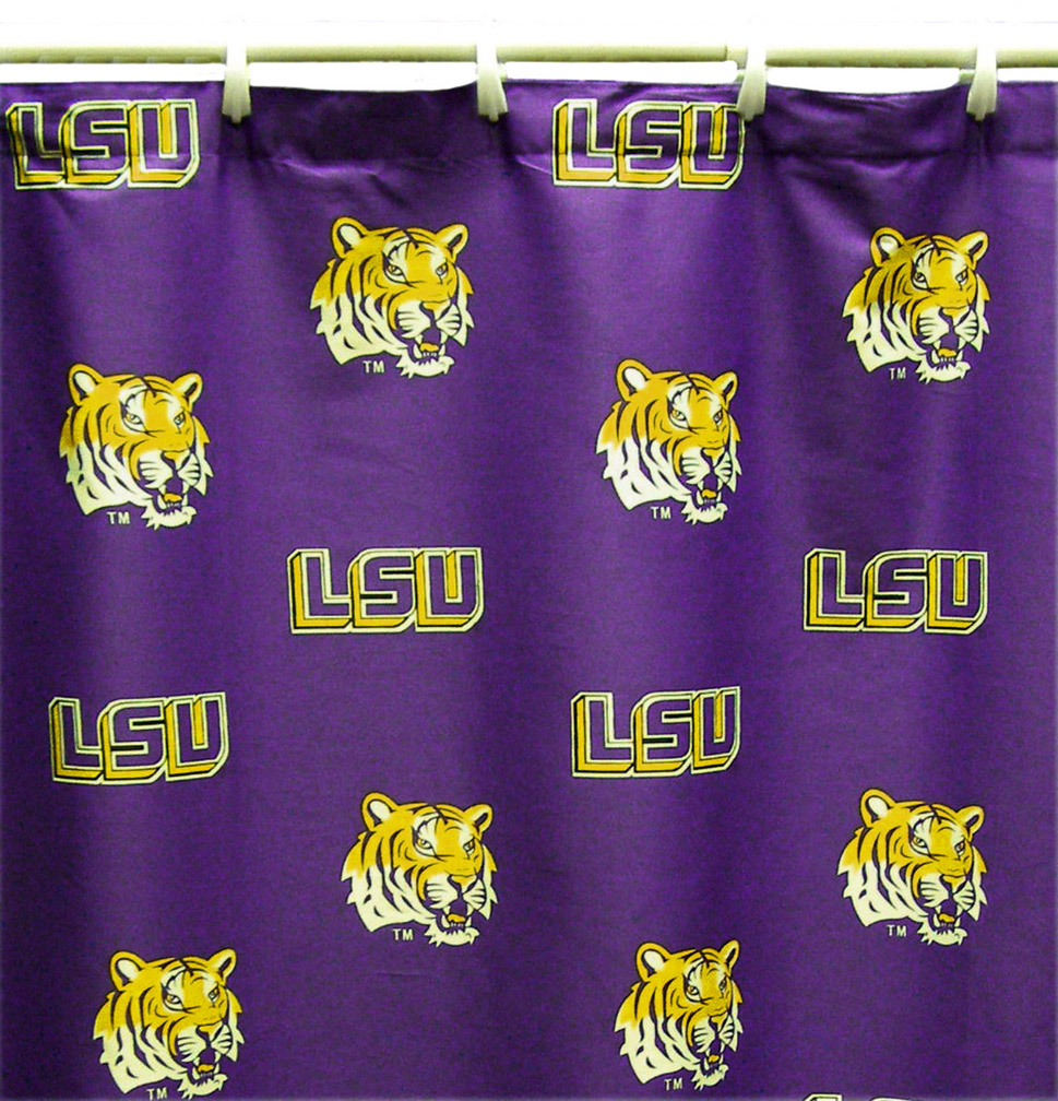 Louisiana State (LSU) Tigers 70" x 72" Printed Shower Curtain