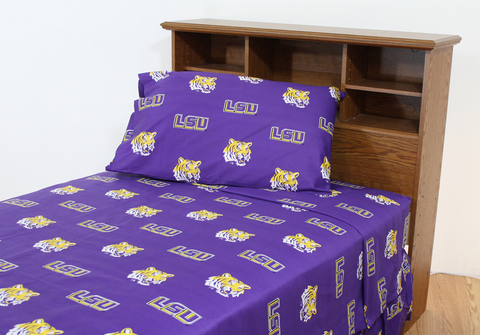 Louisiana State (LSU) Tigers Printed Sheet Set (King)