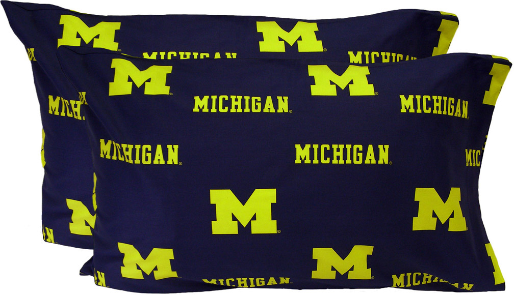 Michigan Wolverines King Size Printed Pillow Case (Set of 2)