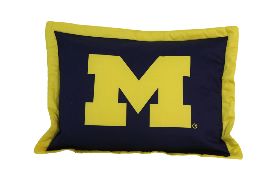 Michigan Wolverines 20" x 26" Printed Pillow Sham (One Pair)