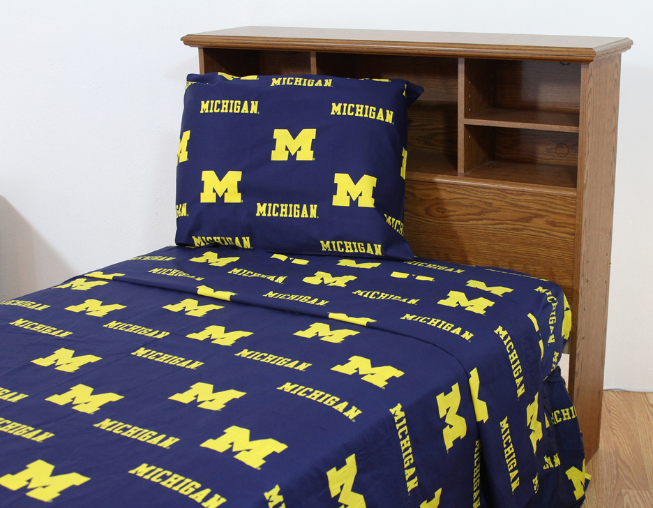 Michigan Wolverines Printed Sheet Set (King)