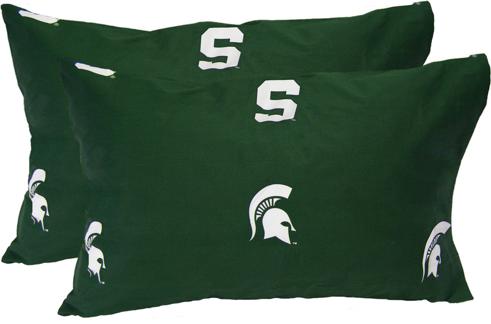 Michigan State Spartans King Size Printed Pillow Case (Set of 2)