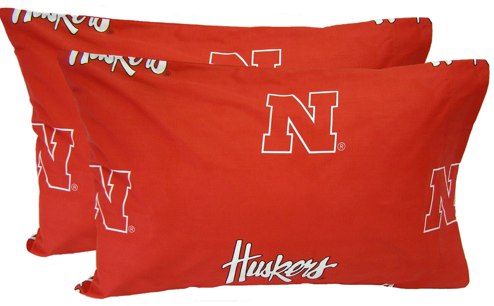 Nebraska Cornhuskers King Size Printed Pillow Case (Set of 2)
